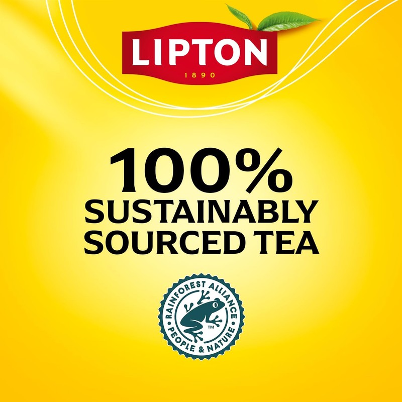 Lipton Black Tea Bags, Hot or Iced High Caffeine Tea,