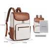 tiamyi leather travel backpack for men and women, flap top