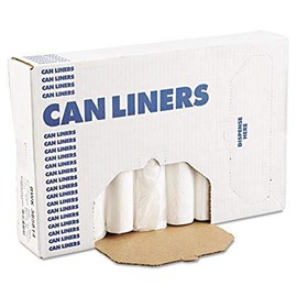 Boardwalk 385814 High-Density Can Liner, 38X58, 60Gal, 11 Mic, Natural, 25 Bags/Rl, 8 Rolls/Ct
