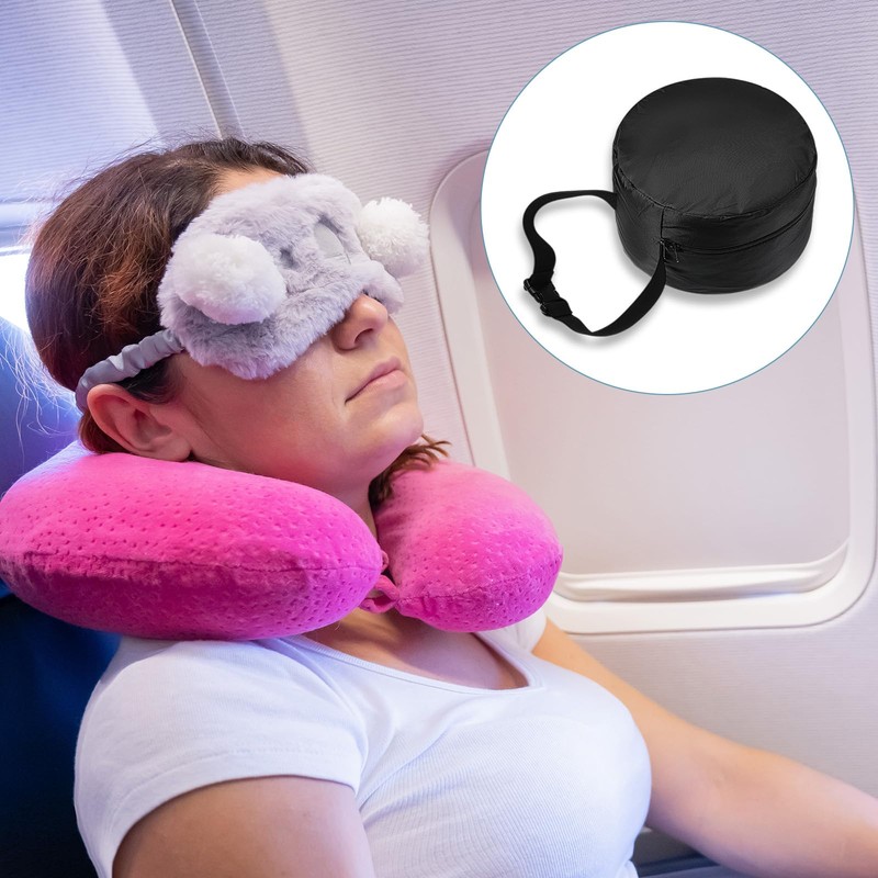 Xindojuz Neck Pillow Case, Compact Travel Neck Carrying Case Storage
