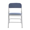 OEF Furnishings Deluxe Fabric Upholstered Double Hinge Premium Folding Chairs,