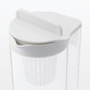 Muji MDC47A2A Horizontal Water Bottle with Strainer, White, Approx. 6.6