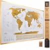 Travelization XL Scratch Off Map of The World with Flags