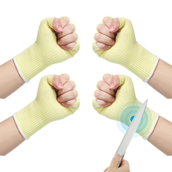 PATIKIL 8 Inch Cut Resistant Sleeves with Finger Grips, 2