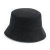 Recycled Polyester Bucket Hat Elastic Drawstring, black