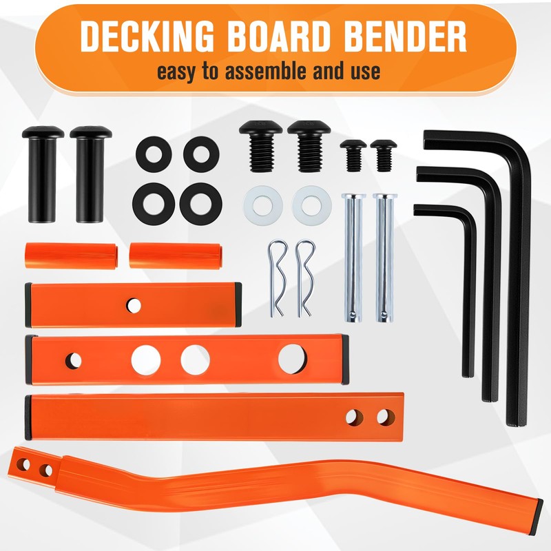 Deck Board Straightening Tool 24In, Adjustable Deck Board Bender, Heavy-Duty