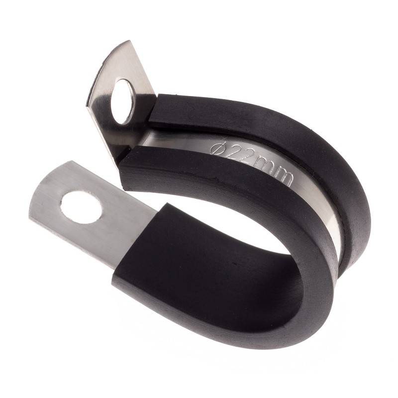 5 x P-Clamps 22mm Diameter with Rubber Tubing for Project