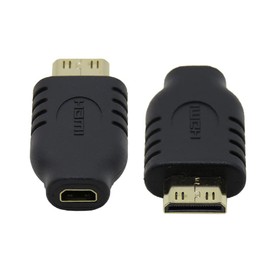 NFHK Type D Micro HDMI Socket Female to Type-C Mini HDMI 1.4 Male Convertor Adapter