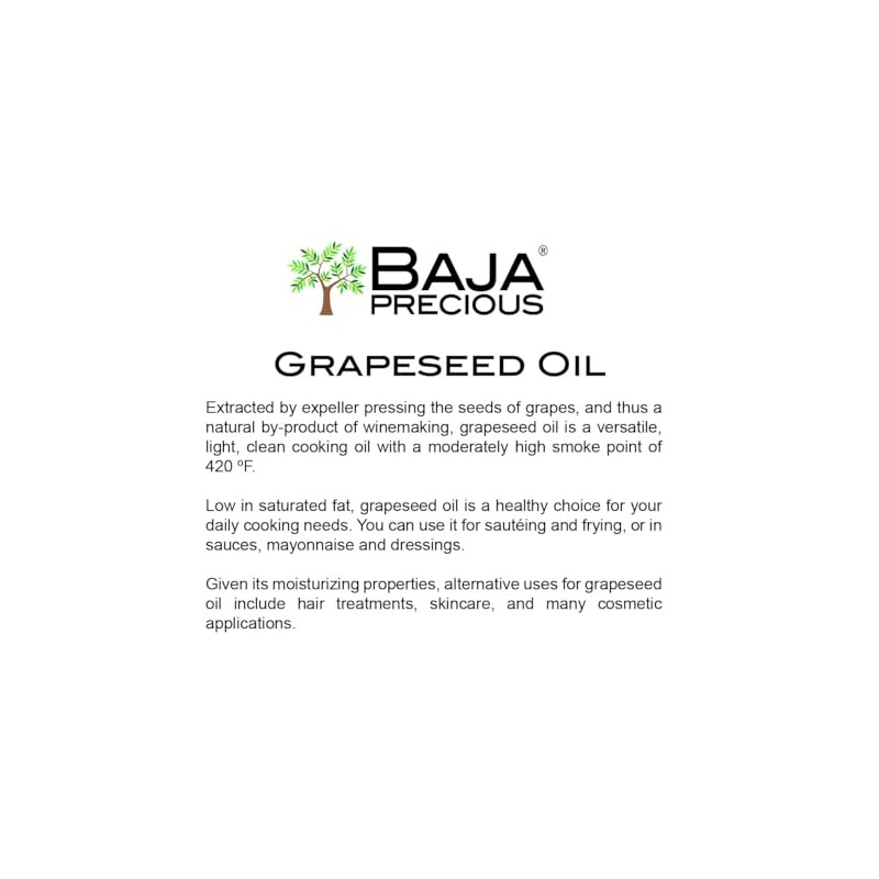 Baja Precious - Grapeseed Oil, 1 Gallon