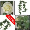 Falflor Eucalyptus Artificial Garland with Flowers 6.5Ft Greenery Garland for