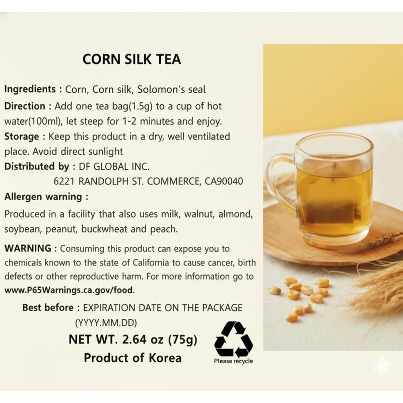 Damtuh Corn Silk Tea – Nutty & Refreshing, Caffeine-Free Herbal