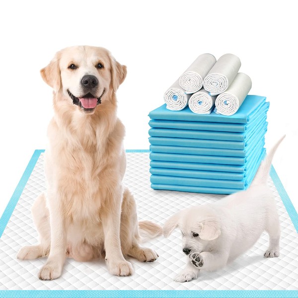DEEP DEAR Extra Large Dog Pads 30"x26" (40 Count), Thicker Pet Training and Puppy Pads, Super Absorbent Pee Pads for Dogs, Leakproof Dog Potty Training Pads for Puppies, Cats, Rabbits, Pet Pee Pads XL