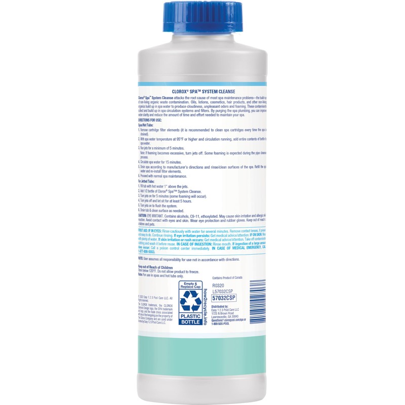 Clorox® Pool&Spa™ System Cleanse, Removes Build-Up from Spa and Hot