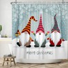 72x72 Inch Christmas Gnomes Shower Curtains for Bathroom Decor Winter