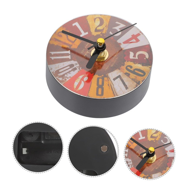 SHOWERORO Retro Fridge Magnets Creative Clock Stickers Vintage Wall Clock