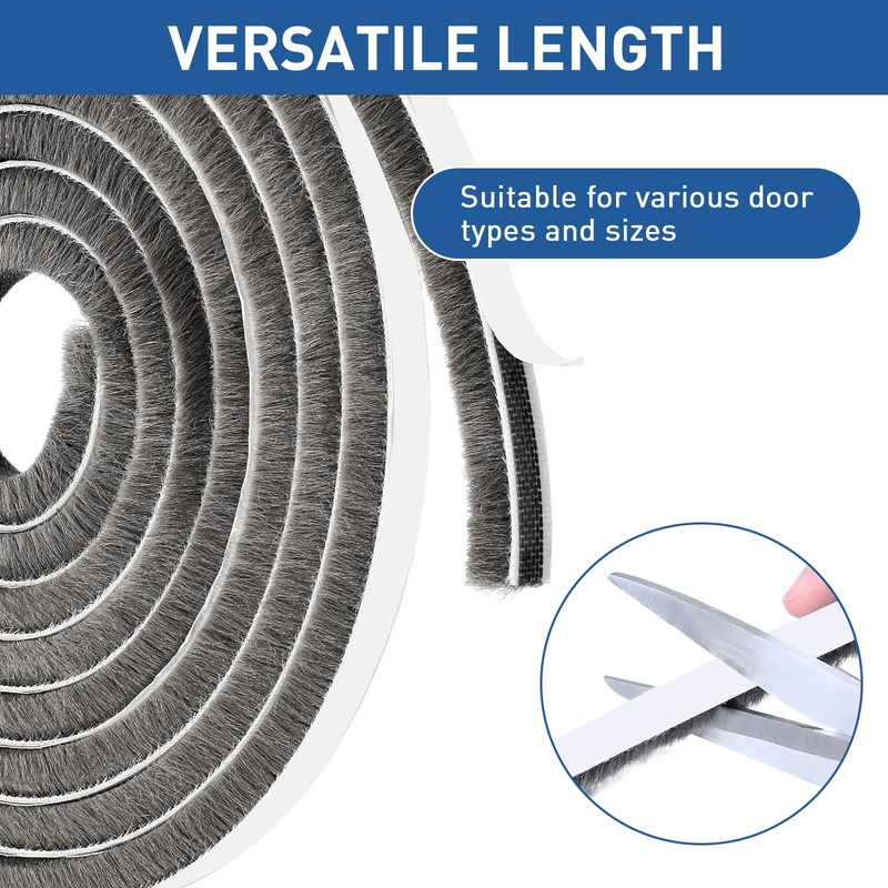 TamBee 787 Inch Self-Adhesive Pile Weatherstrip for Windows & Doors