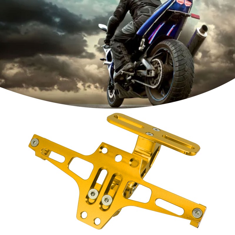 Motorcycle License Plate Bracket CNC Aluminium Alloy Universal Adjustable Motorcycle