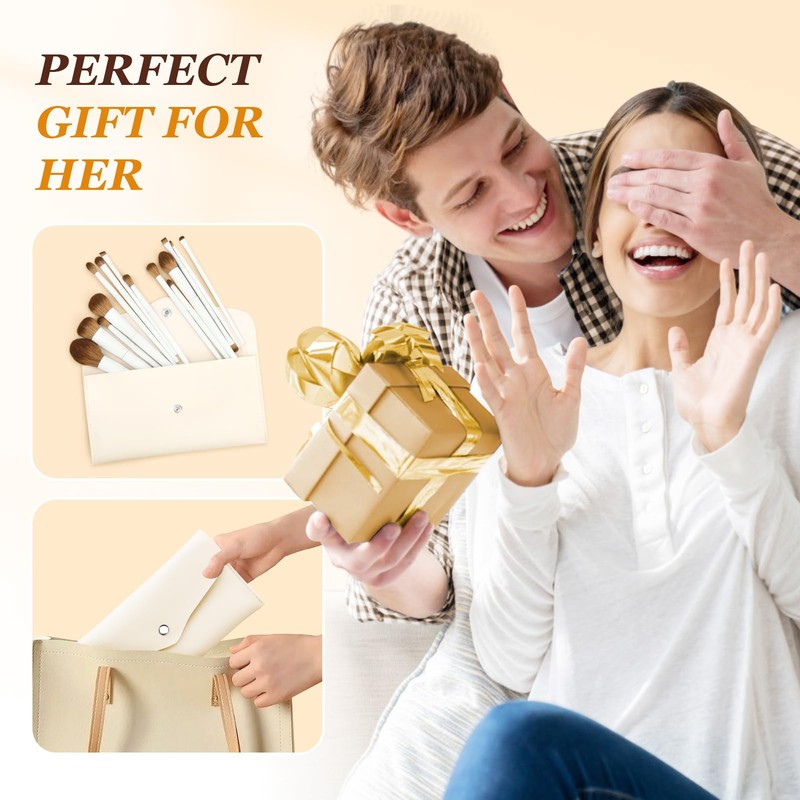 NEUTYPECHIC Ensemble de 14 Pinceaux de Maquillage pour Visage et