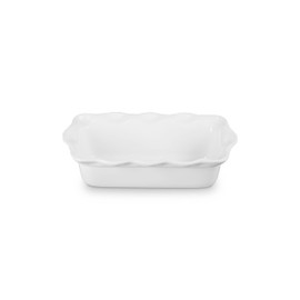Le Creuset Stoneware Heritage Fluted Loaf Pan, 9", White