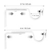 OUNONA 2pcs Curtain Rod Bracket Metal Window Curtain Ceiling Hanging