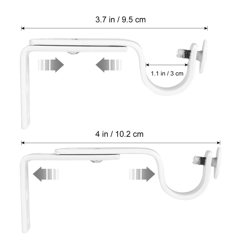 OUNONA 2pcs Curtain Rod Bracket Metal Window Curtain Ceiling Hanging