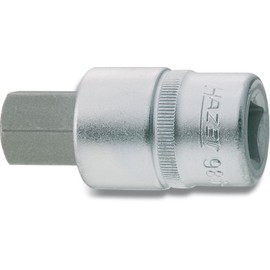 Hazet 1/2-Inch 17 x 52 mm Hexagon Screwdriver Socket - Silver
