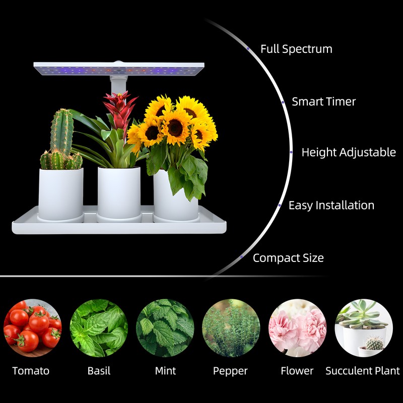 Desk Grow Lights for Indoor Plants Full Spectrum Desk LED