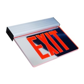NICOR Lighting LED Emergency Exit Sign, Mirrored with Red Lettering (EXL2-10UNV-AL-MR-R-2)