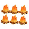 iplusmile 4sets 6pcs Micro Fire Model Miniature Bonfire Decoration for