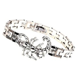 Arras Creations Scorpio Buckle Stainless Steel Bracelet / AZBRCBA01-SIL