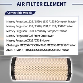 Magimaker Air Filter Element 3607884M92 Compatible with Massey Ferguson 1233 1526 1528 1529 1531 1532 1533 1540 FC23 ZT29 ZT33 Challenger MT255 MT255B MT260 MT265B MT275B AGCO ST28A ST33A ST34A ST41A