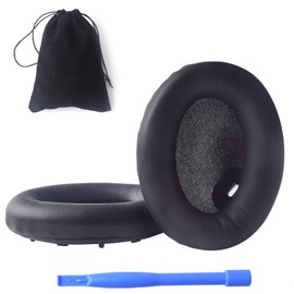 WH1000XM4 Memory Foam Earpads Ear Cushions Kit Compatible with Sony WH-1000XM4 Over-Ear Headphones (Black)