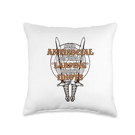 Kit LARP Costumes Men Accessories Beginners Gifts Rather Go Talk to Idiots Weapons LARP Throw Pillow, 16x16, Multicolor