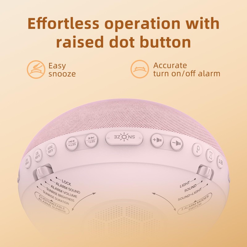 Odokee Sunrise Alarm Clock White Noise Machine: Natural Wake Up