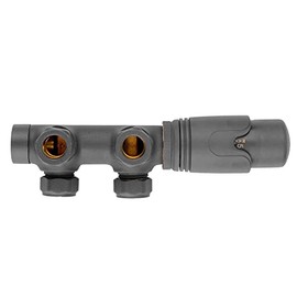 S SIENOC H-Valve Chrome Connection Set Centre Connection / Radiator Valves Thermostat for Bathroom Radiator with Two-Tube System Radiator Centre Connection for 15 mm Copper Pipe