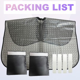 Mastectomy Chest Surgery Shoulder Shower Protection Waterproof Post Surgery Shower Cape Water-Resistant Post Surgery Garment (Black)