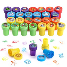 Kesote 26Pcs Assorted Stamps for Kids Self-Ink Stamps Space Alien Rocket Stamps 26 Different Designs for Birthday Party Favor Teacher Rewards Gift Bag Fillers