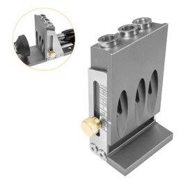 Pocket Hole Jig, Precision Pocket Hole Drilling Jig with Screws and Dowels, Adjustable Pocket Hole Drill Bit Set for Woodworking, Inch and Metric Measuring