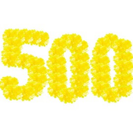 Regal Bingo Plastic Bingo Chips 500 Pcs - Clear Transparent Counters Game Chips Set for Board Game - Fun Family Bingo Night - 3/4 Inch Yellow Color