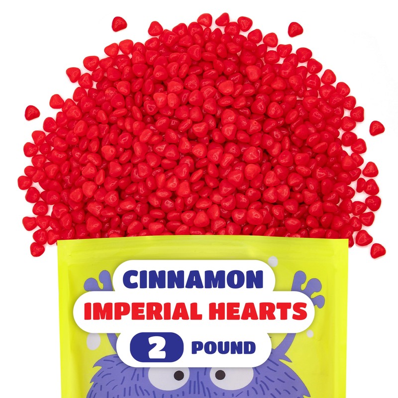 Cinnamon Imperial Hearts - 2 Pound Bulk Pack - Spicy