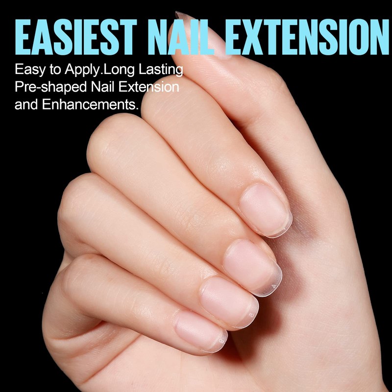 TOMICCA Extra Short Oval Nail Tips - 450Pcs Acrylic Nail