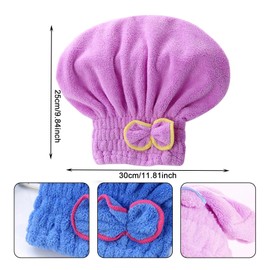 AWAVM Hair Towel, Quick Drying Hair Towel, Microfiber Towel, Super Absorbent, Anti-Frizz Dry Hair Hat for Women and Girls for Drying Hair (Pack of 5)