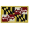 Maryland State Flag Patch 1.5" x 2.5" Embroidered Patch (Hook