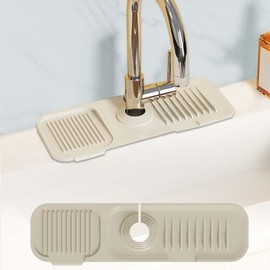 LGHLMCL Faucet Mat for Kitchen Sink,New Splash Guard Silicone Sink Faucet Mat,Area Tidy Splash Faucet Guard Draining Mat,Sink Cover for Counter Space,Kitchen Gadgets,Non Slip,Fast Self-Draining