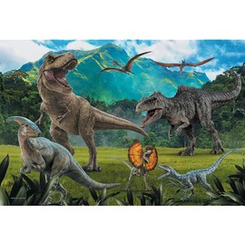 Trefl 16441 Park, 100 Elements, Colourful Puzzle with Dinosaurs, Creative Entertainment, Fun for Children from 5 Years, Jurassic World: Dominion