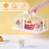 JCD 3Pcs Pink 1+4 Bento Box with Clear Window Bento