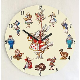 Larkrise Designs Alice in Wonderland Clock - Collage - Hand Cut - AW13-C