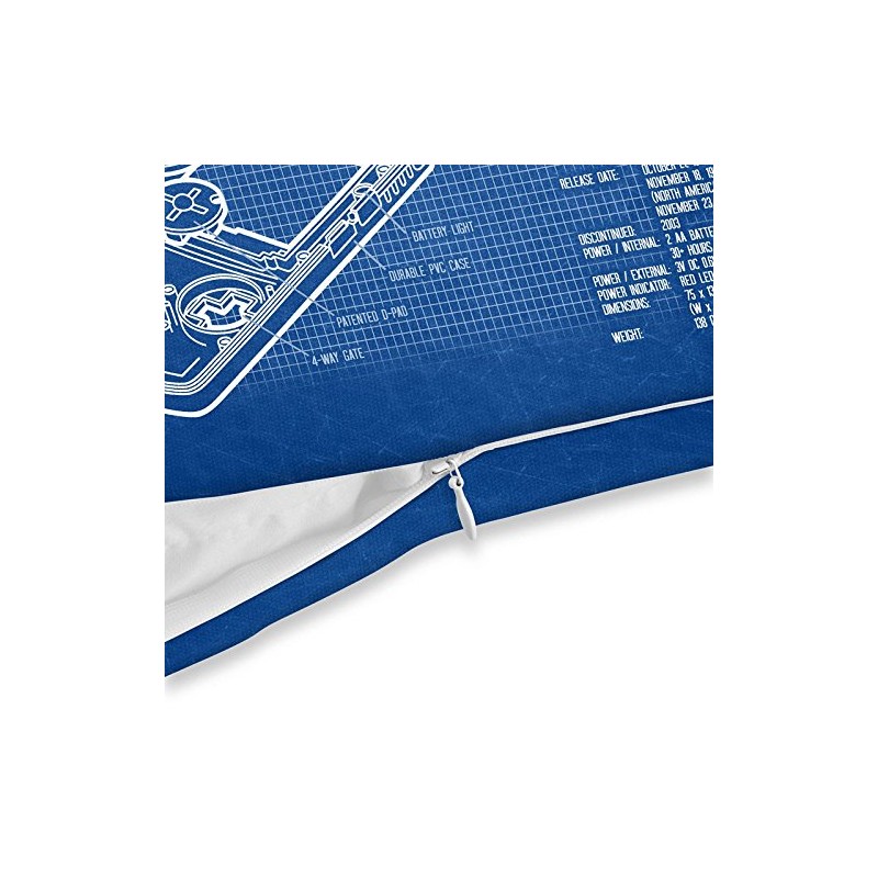 Void 8 Bit Hand Held Blueprint Kapa Cushion Cover Outdoor