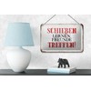 Tin Sign with Saying 18 x 12 cm Shoot Learn