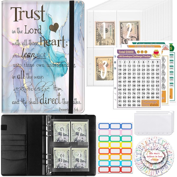100 Envelopes Challenge Binder Money Saving Challenge Book for Money